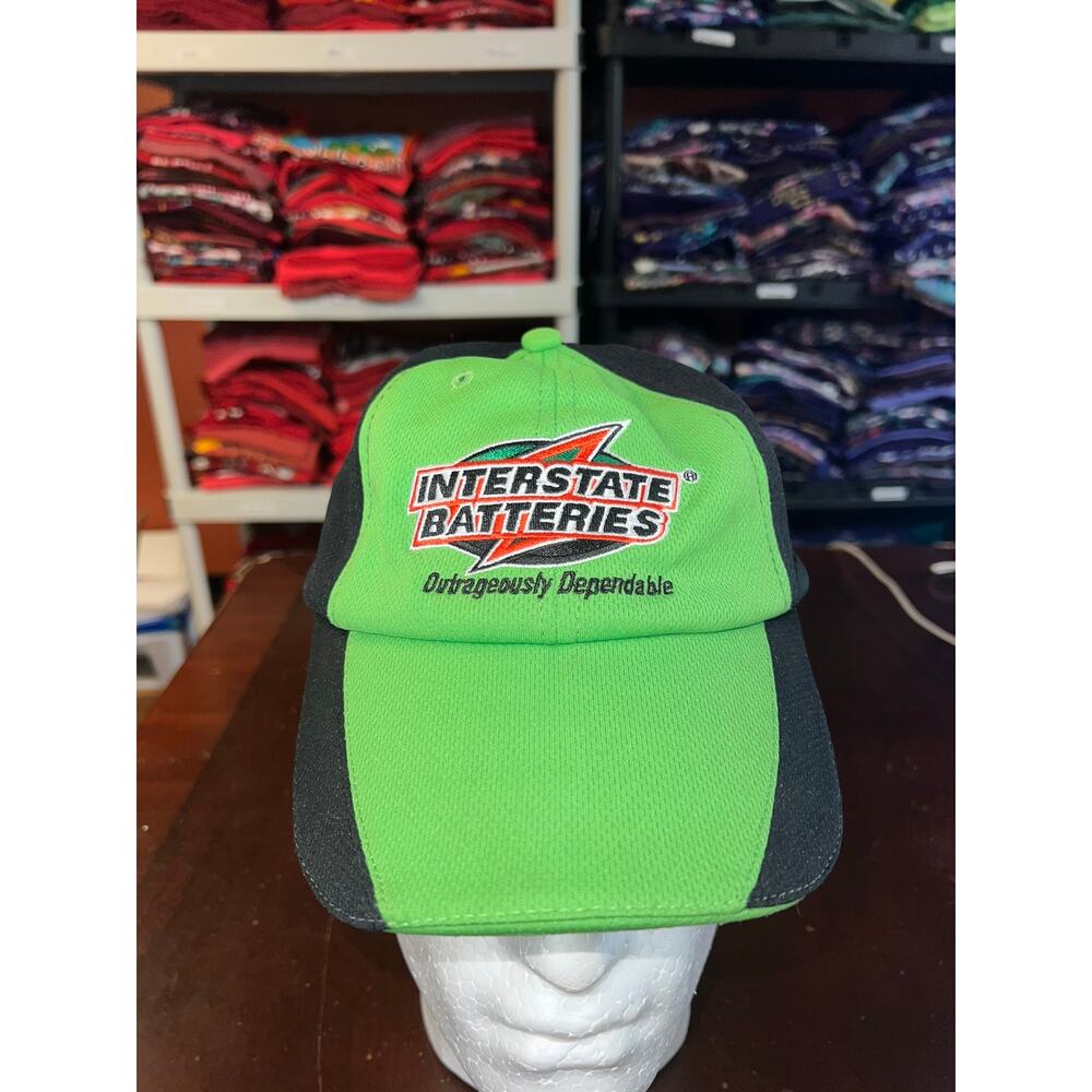 Interstate Racing Hat Batteries Green Black Race Cap Headwear